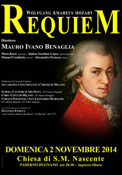 Mara Bezzi,Requiem Mozart,Matteo Fedeli,Mauro Ivano Benaglia,Paderno Dugnano