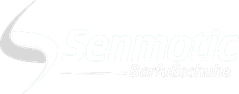 Senmotic Barfußschuhe Logo in der Farbe Weiß