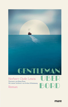 Das Cover von "Gentleman über Bord" zeigt ein Schiff, dass auf den Sonnenuntergang zufährt.
