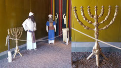 Timna Park (Elifaz, Israel) Tabernacle Replica with golden menorah candelabrum