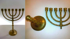 Judaica brass menorah 18-19th century