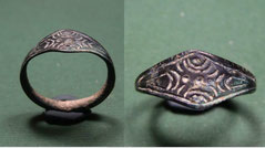 Roman bronze ring menorah ancient