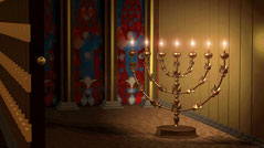 Golden menorah chandelier, Fabrication de l'arche et la table du chandelier