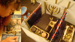 Model of the Tabernacle menorah, which was created by children, Bible project