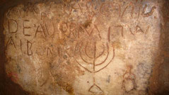 Vigna Randanini catacombs Rome menorah inscription