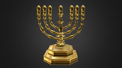 3D model of the golden menorah