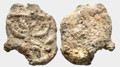Ancient Judea Menorah Lead. Roman Administration. Tessera