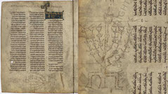 Medieval menorah, Pentateuch, Five Scrolls and haftarot according to the Ashkenazic rite menorah, 1239