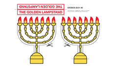 The Golden Lampstand Menorah. Cardboard cut-out model templates for the tabernacle furnishings from Exodus