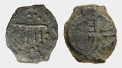 Mattathias Antigonos Münze mit siebenarmigem Leuchter Menora, 40-37 v. Chr. Judäa Jerusalem Menora