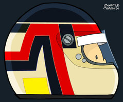Helmet of Aguri Suzuki by Muneta & Cerracín