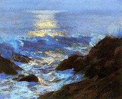 Edward henry Potthast - Seascaoe Moonlight