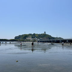 片瀬海岸から見た江ノ島