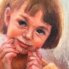 ノリコミシマの描く人物画、油絵、norico mishima’s portrait oil painting.