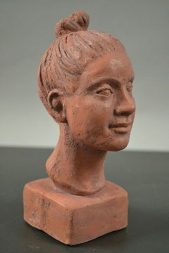 Portraitbeispielkopf "Terrakotta-Rot"