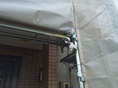 防犯対策センサーライト設置　クボタ建装