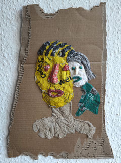 zugeflüstert: Papierarbeit auf Karton, 37 x 27 cm, 2025