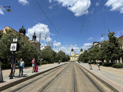 Es gibt nur zwei Tramlinien in Debrecen