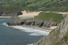 Blick zur Oxwich Bay