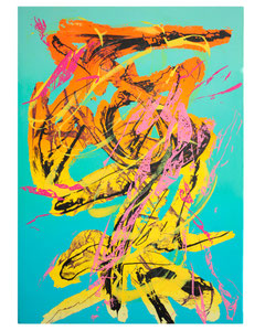 Imprint Painting #28119, 2019, mixed technique on canvas, 60x50 cm