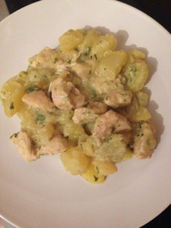 Poulet coco curry pomme de terre