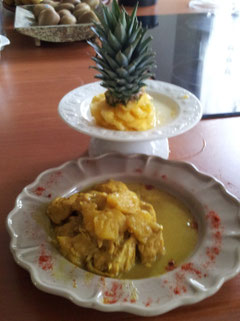 Papa poule (poulet ananas)