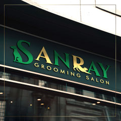 грумінг салон Sanray, Україна, дизайн логотипу Sunray grooming salon, дизайн логотипу салону краси для тварин, дизайн логотипу грумінг салону, круті дизайни салонів краси, 2025, 2026, 2027, графічний дизайнер Юлія Стріжкіна