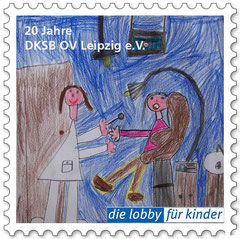 Briefmarkenentwurf 20 Jahre DKSB Leipzig