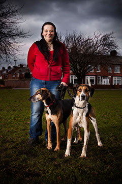 me and my two hounds; Photo by Sean Wakefield