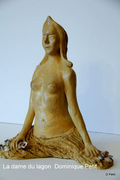 La dame du lagon, sculpture patinée. D. Petit