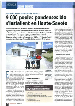 Inauguration 9000 pondeuses bio Filières Avicoles Septembre 2011