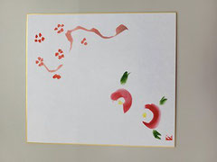 日本の文様、スイセン、椿などあります。「臥龍梅（がりゅううめ）」は日本三景の松島→瑞巌寺境内にある淡紅色の梅は伊達政宗ゆかりの梅だそうです。