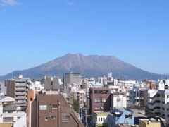 お部屋から見た桜島