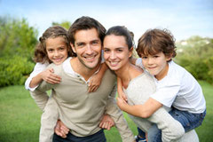 Photo de famille parents et enfants