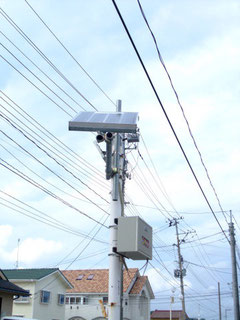 津波被害の大きかった久之浜地域につけられた市民手作りのソーラー街灯