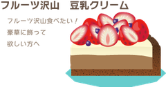 フルーツ沢山　豆乳クリーム