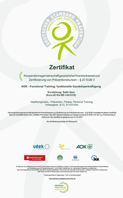 AOK functional Training: funktionelle Ganzkörperkräftigung - Kurs KU-BE-1ACCCE mit Healthengineers