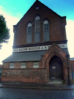 All Saints' School now demolished. The church stood to the left of this building on a site still now largely empty.