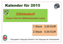 Verkaufsprospekt des Zühlsdorfer Kalenders