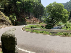 葛屋川沿いの町道を走って行く