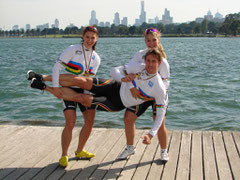 Starke Weltmeister-Mädels mit Stefan :-)