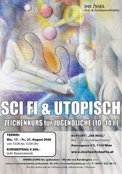 Sci-Fi und Utopisch, Zeichenkurs für Jugendliche, 10 – 14 Jahre, die Insel