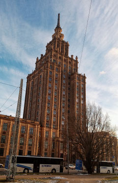 Academy of Science building in Riga, Latvia