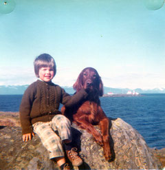 With Shamus on Gabriola island 1974