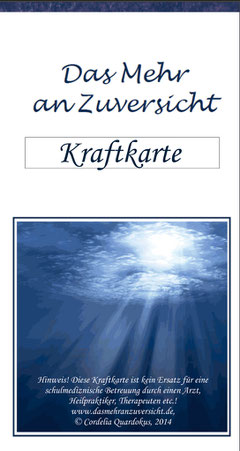 Kraftkarte "Das Mehr an Zuversicht!"