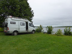 Übernachtung bei Richies Wharf in Miramichi