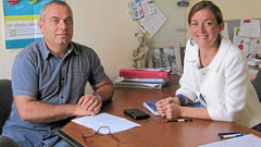 ean-Marie Quiniou et Emmanuelle Sagorin ont préparé l'année scolaire, mercredi.