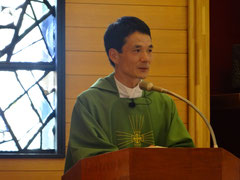 今日の司式は森田健児神父様です