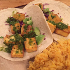 The leftover tofu will be in a salad for lunch tomorrow.