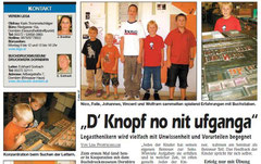 "D' Knopf no nit ufganga" (Bericht im Wann & Wo, 23. 10. 2004)